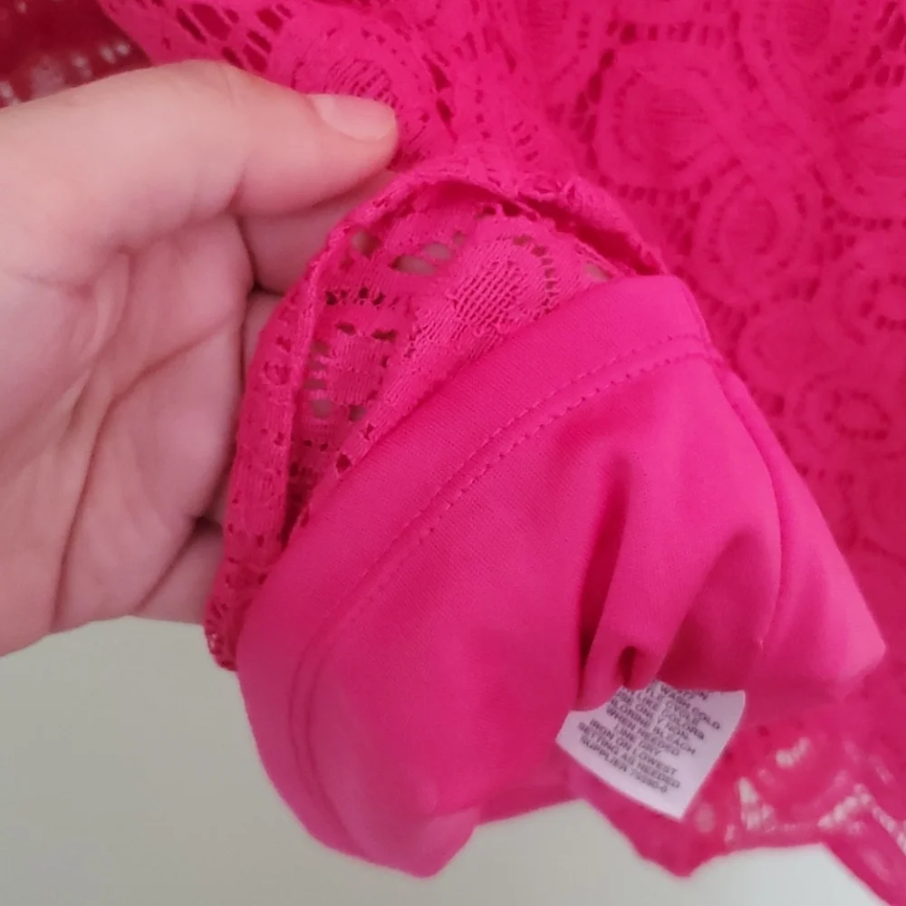 Project Runway Lace Top Blouse Cold Shoulder XS - Picture 8 of 9